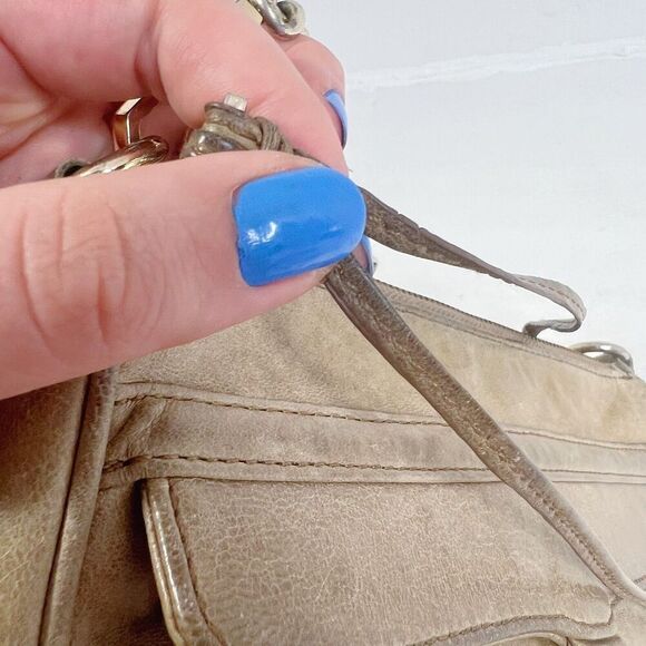 Rebecca Minkoff M.A.C. Taupe Leather Crossbody Bag Purse - Picture 12 of 12